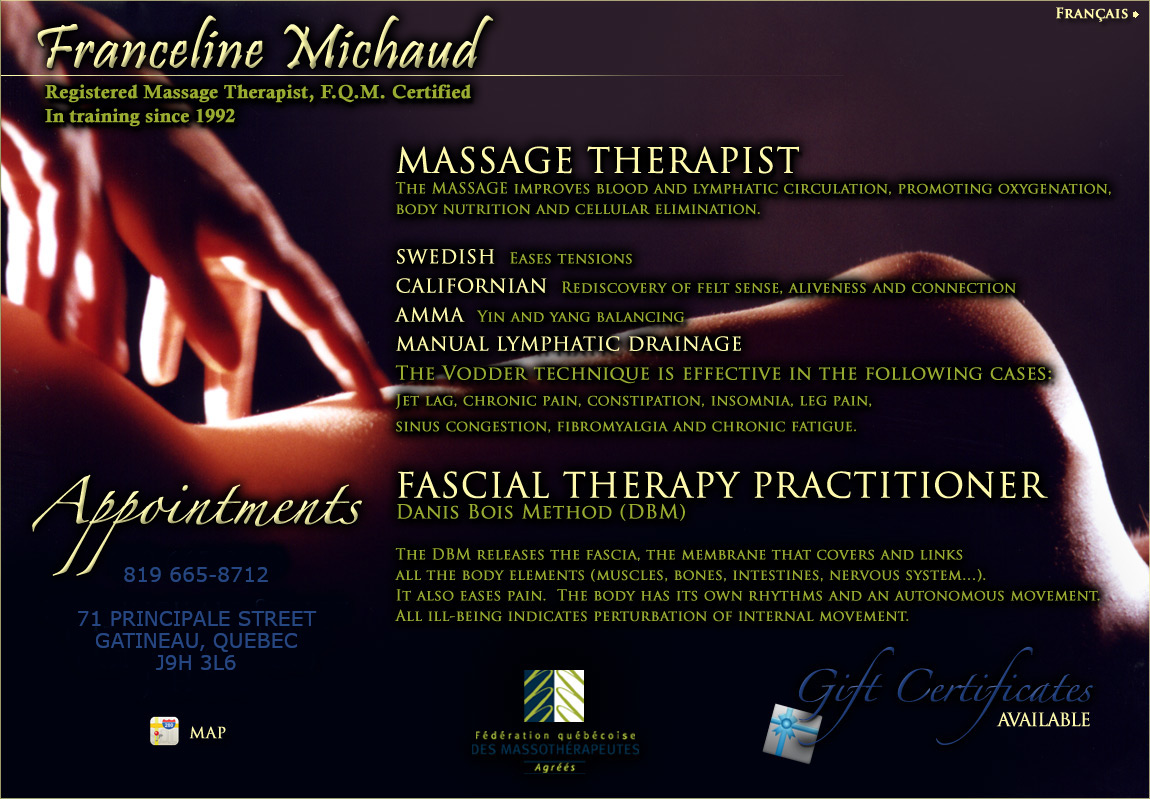 Franceline Michaud Massotherapist - Aylmer Gatineau Hull
